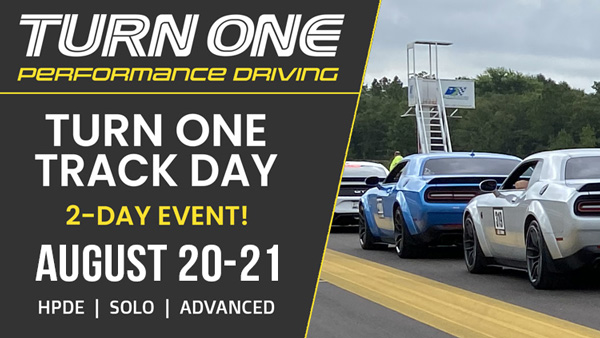 Turn One Track Day (2-Day, 8/20 - 8/21)